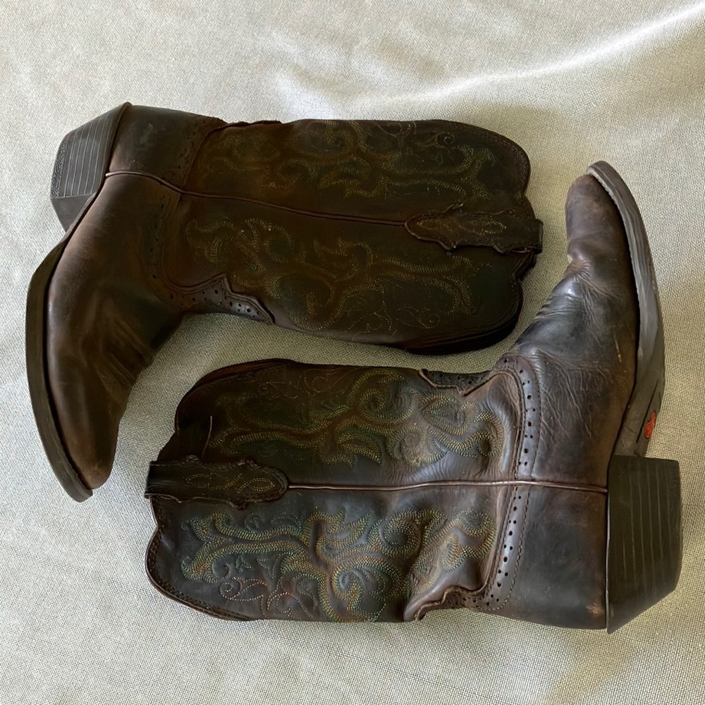 Justin brown leather boots